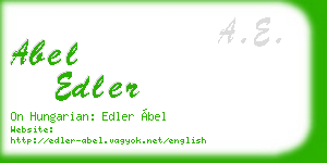 abel edler business card